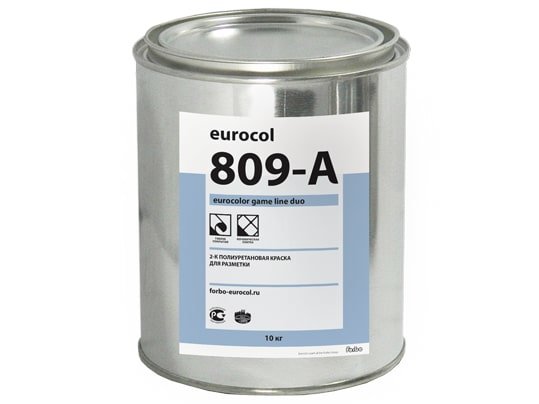 Белая краска Forbo 809A Eurocolor Game Line Duo 0.5 кг