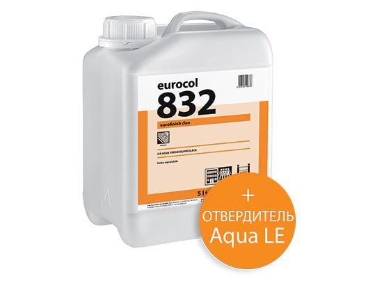 Лак полуматовый Forbo 832 Eurofinish Duo 2К 4,5л