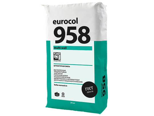 Штукатурная смесь Eurocol 958 Multi-Wall 25кг